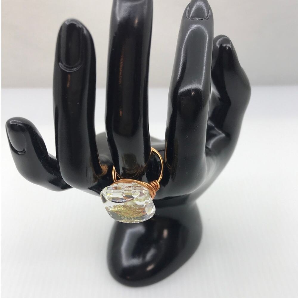 Whimsigoth Handmade Wire Wrapped Chunky Statement Ring 8.25